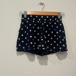 NAVY BLUE POLKA DOT SHORTS- SIZE M (KIDS)
